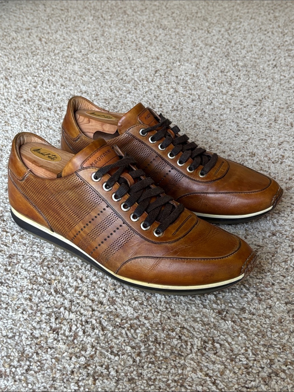 *Luxury* Mephisto Merino Men’s Brown Antiqued Leather Sneakers 10.5